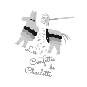 Logo Les Confettis de Charlotte N&B